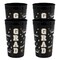 6 3/4" 32 oz. Bright Black Grad Reusable Plastic Tumblers 12 Count